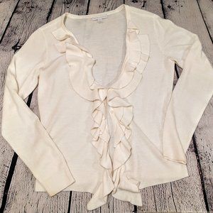 New York & Company Cream Cardigan